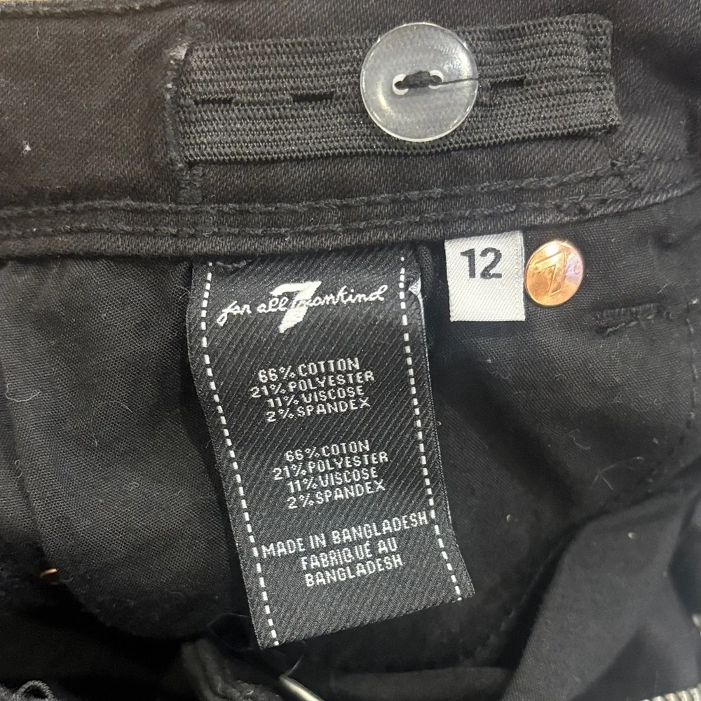 7 For All Mankind Kids Black Slimmy Jeans
